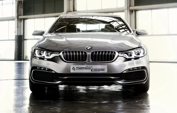 Concept, BMW, Machine, Logo, Grille, Grey, Lights, Coupe