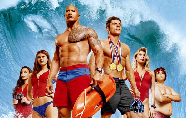 Sea, the sun, wave, swimwear, team, rescuers, poster, crime