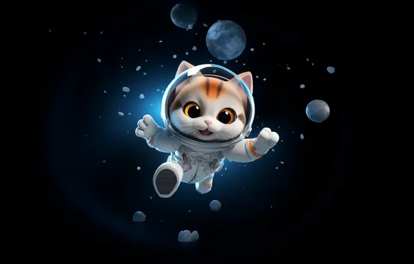 Cat, cat, look, glass, space, light, flight, pose