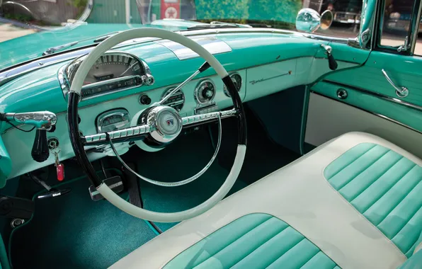 Ford, retro cars, 1955, Fairlane, Crown, Victoria, Skyliner, retro cars