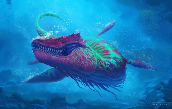 The ocean, Sea, Predator, Fantasy, Monster, Art, Predator, Style
