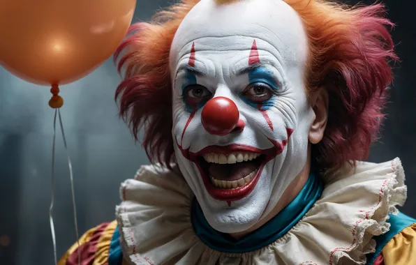 Movie, the film, ball, clown, makeup, It