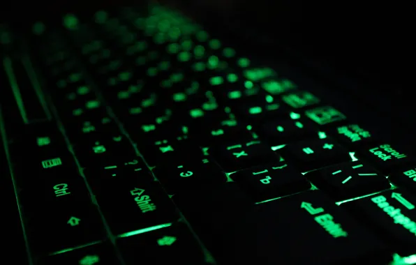 Picture perspective, glow, keyboard