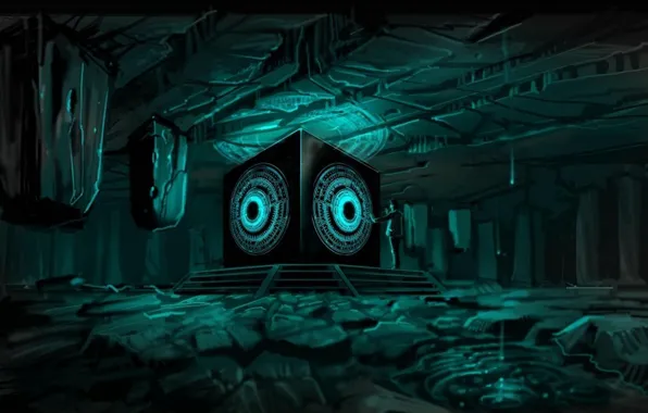 Art, cube, the sorcerer, catacombs, another dimension