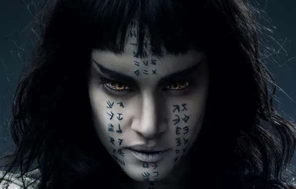 Picture eyes, look, hair, tattoo, characters, Sofia Boutella, Sofia Boutella, The Mummy