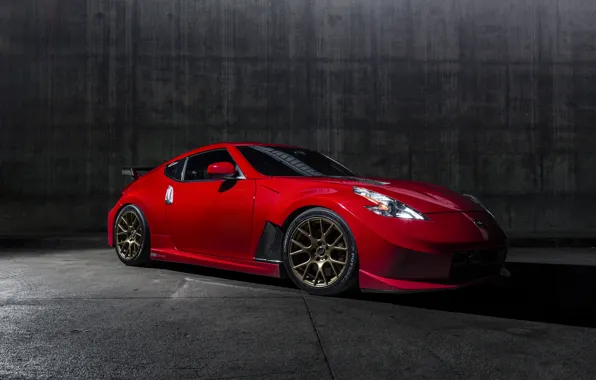 Car, tuning, Nismo, Nissan 370Z, Solid Red