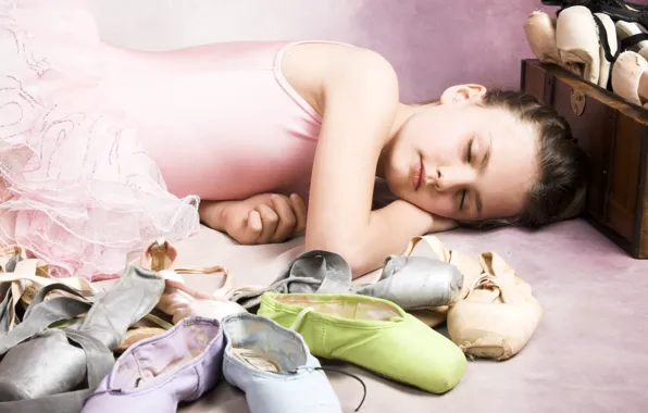 Picture children, childhood, children, sleeping beauty, sleeping beauty, Ballet shoes, Ballet little girl, ballet little girl