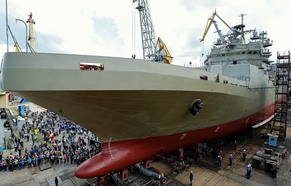 Ship, Large, Landing, In the dock