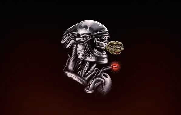 Minimalism, Stranger, Background, Art, Alien, Alien, Xenomorph, by Vincenttrinidad