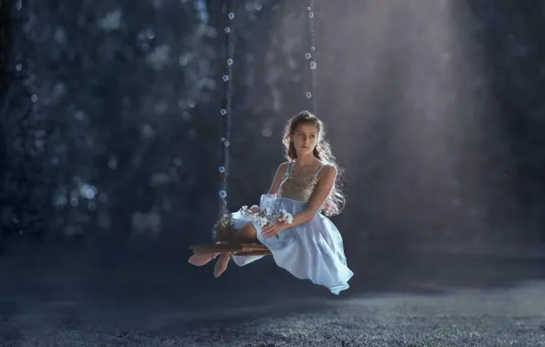 Picture swing, mood, girl