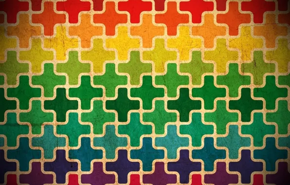 Picture color, cross, puzzle
