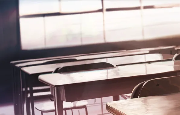 Picture interior, desks, classroom