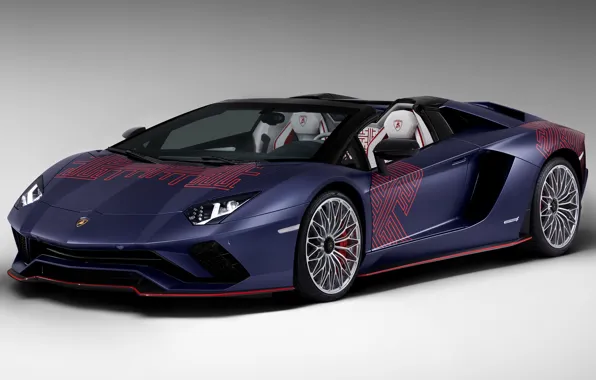 Picture supercar, Convertible, sports car, Lamborghini Aventador S, Light gray background, Roadster Korean Special Series