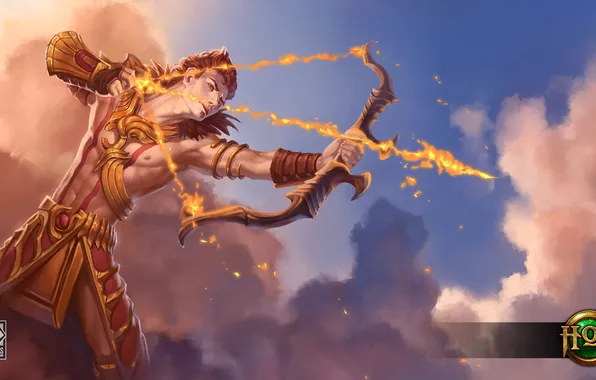 God, bow, arrows, Heroes of Newerth, Apollo Artillery, Artillery
