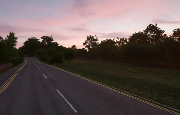 Picture road, sunset, the evening, forza horizon 4