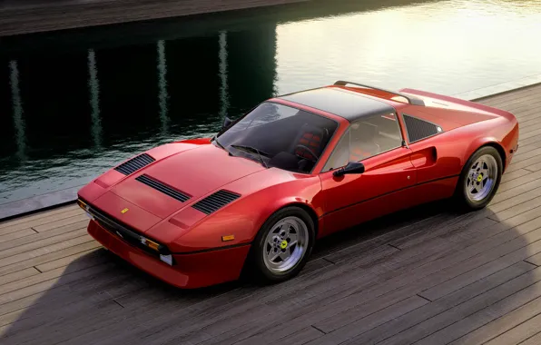 Red, Auto, Machine, Ferrari, Car, Render, 308, Rendering
