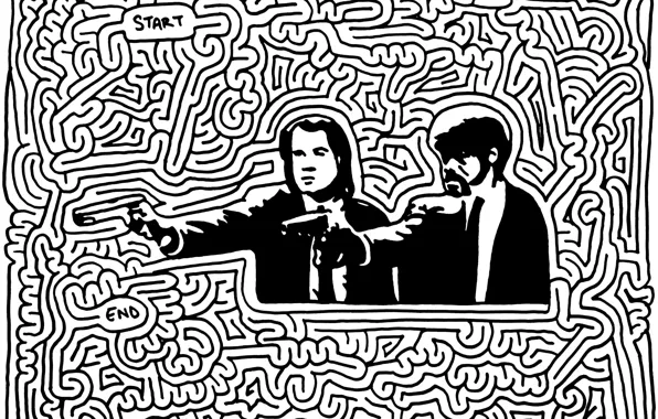 Maze, Pulp fiction, Pulp Fiction, Jules Winnfield, Vincent VEGA