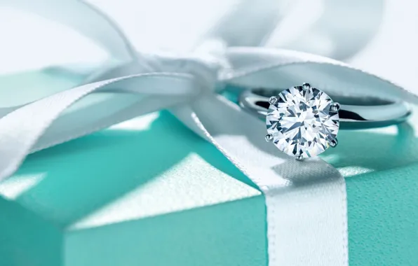 Box, ring, decoration, diamond, Tuffany & Co