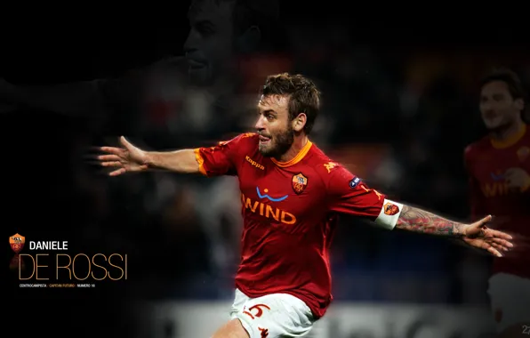 Football, soccer, AS Roma, Daniele De Rossi, Centrocampista, Midfield, Capitan Futuro