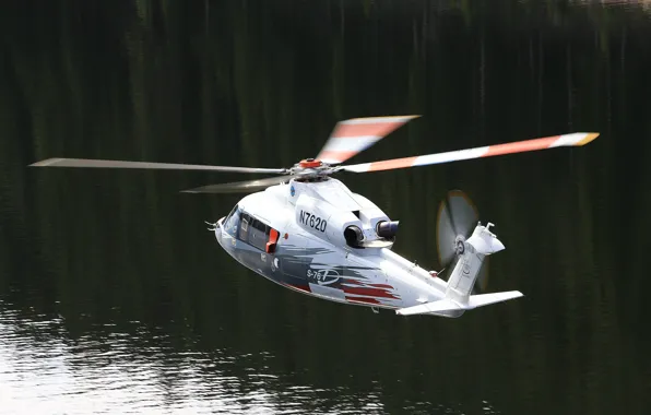 Water, flight, surface, helicopter, Sikorsky, S-76D