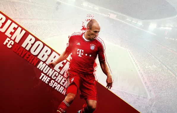 Wallpaper, sport, stadium, football, player, FC Bayern Munchen, Allianz Arena, Arjen Robben