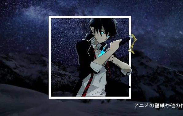 Snow, mountain, anime, anime, blue exorcist, Blue Exorcist, madskillz, madskillz