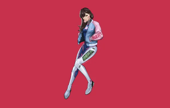 Picture girl, fantasy, style, art, background, Illustration, Minimalism, Overwatch