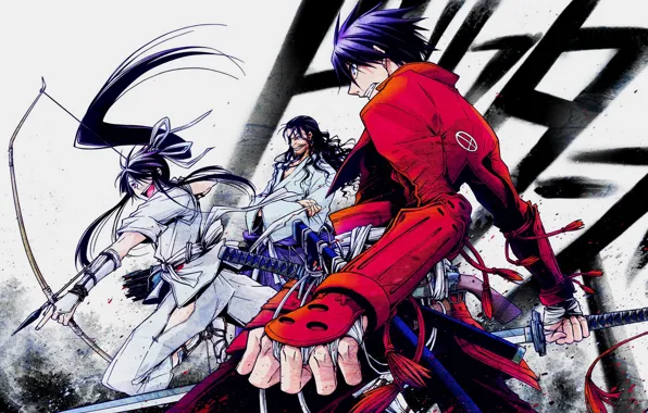Weapons, anime, art, manga, samurai, Drifters