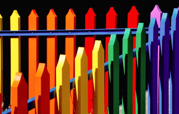 Paint, the fence, color, texture