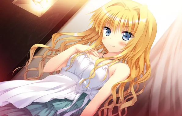 Girl, smile, dress, gesture, art, embarrassment, Koiken Otome, Eve Elaine Austin