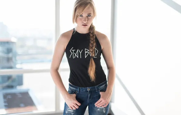 Picture look, girl, face, hair, braid