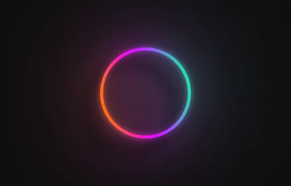 Round, gradient, neon, sign, neon gradient, neon circle, neon rainbow circle