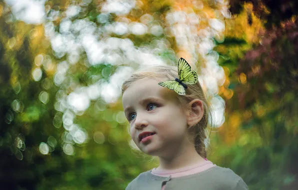 Portrait, angel, girl