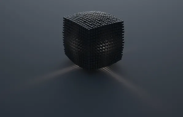 Light, the explosion, minimalism, logo, Cube