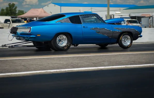 Picture race, muscle car, Barracuda, Plymouth Barracuda, drag racing