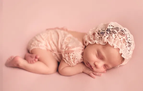 Child, sleep, sleeping, girl, baby, cap