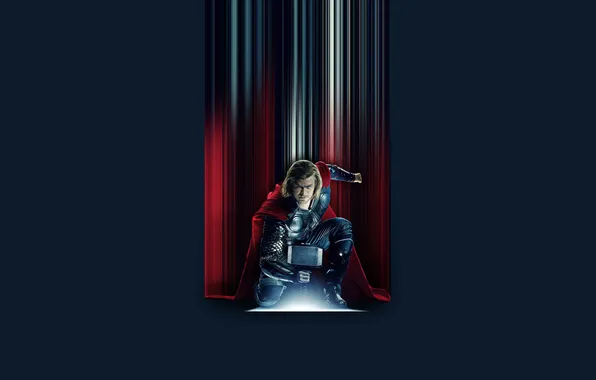 Background, hammer, costume, superhero, comic, Thor, Thor, Chris Hemsworth