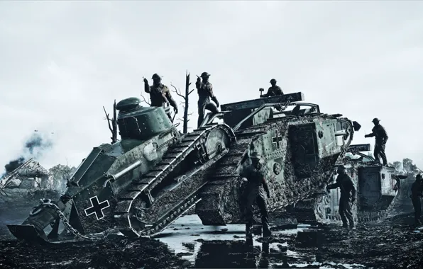 War, the game, soldiers, tanks, Electronic Arts, Battlefield 1