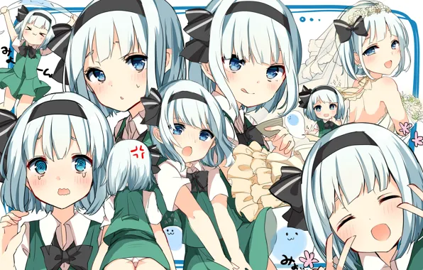 Girl, Emotions, Art, Touhou, Touhou