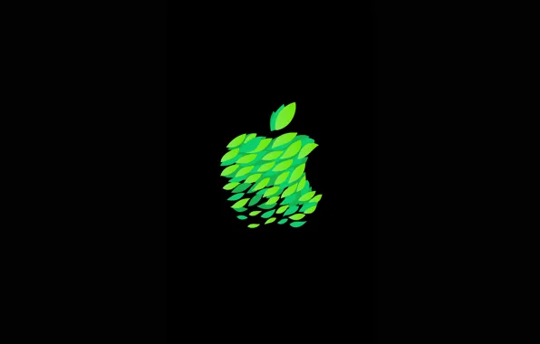 Apple, Logo, Leaf