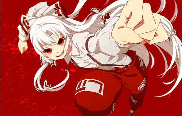 Girl, smile, background, blood, art, blow, red eyes, the excitement