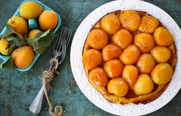 Food, pie, fruit, cakes, sweet, apricots, Julia Khusainova
