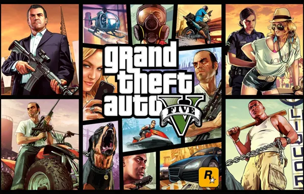 The game, Machine, Weapons, Game, Cars, Legend, Grand Theft Auto V, GTA V