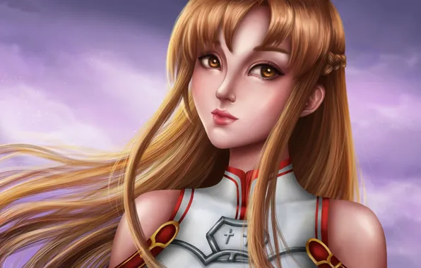 Girl, art, Sword Art Online, Asuna