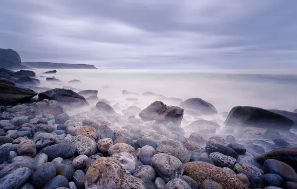 Sea, landscape, stones