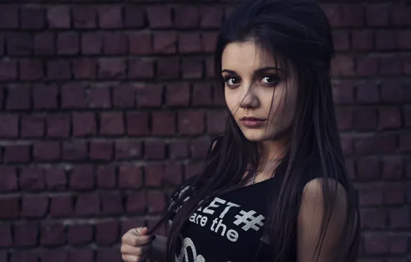 Look, girl, hair, brunette
