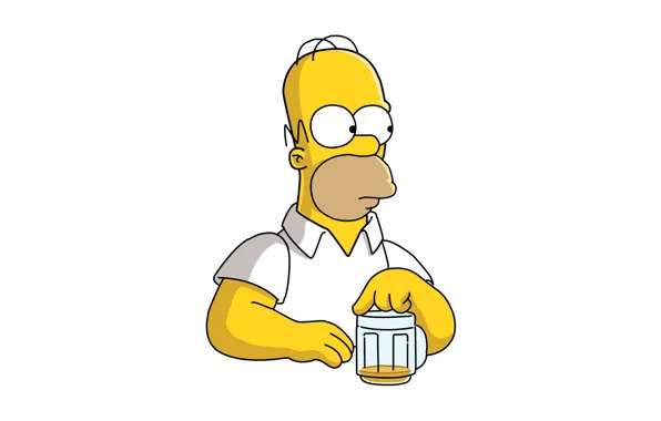 Picture the simpsons, beer, look, pose, Homer, Homero