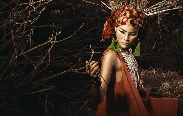 Girl, pose, background