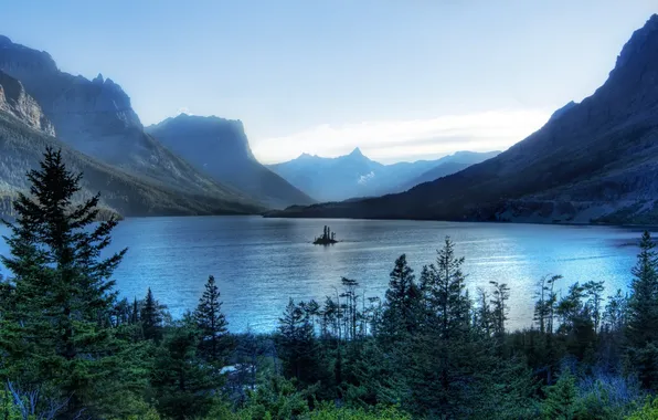 Water, landscape, mountains, photo, HDR, widescreen wallpapers