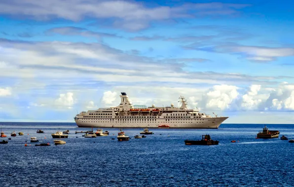 The ocean, Sea, Boat, Liner, Boats, Boat, The ship, Passenger ship